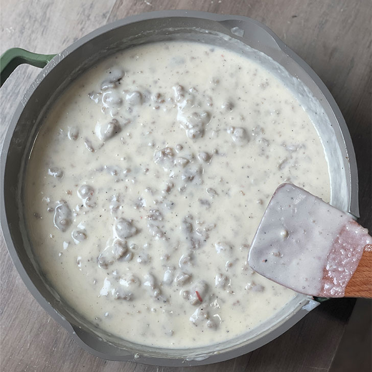 Biscuits and Gravy Combined Ingredients