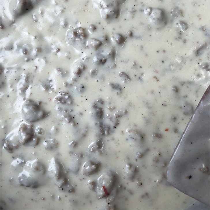 Biscuits and Gravy Combined Ingredients