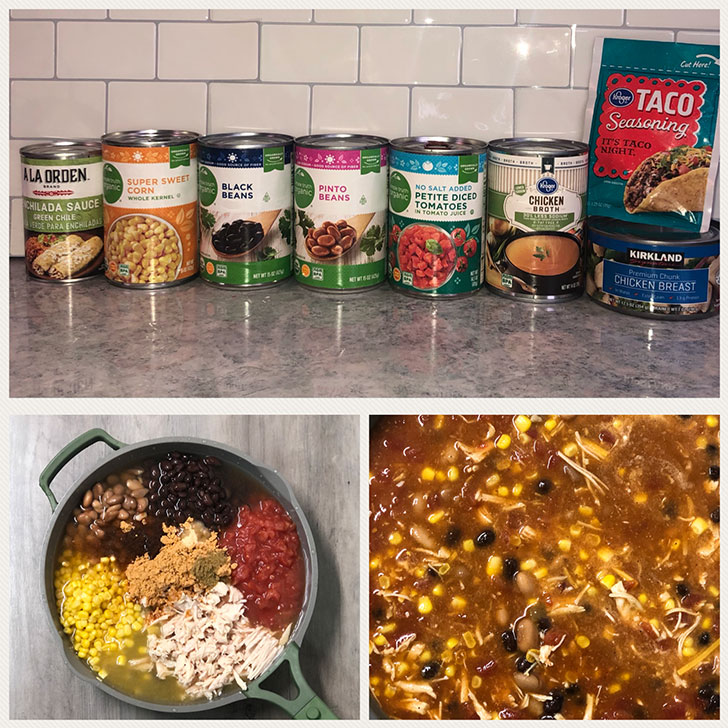 Chicken Taco Soup Recipe Stages