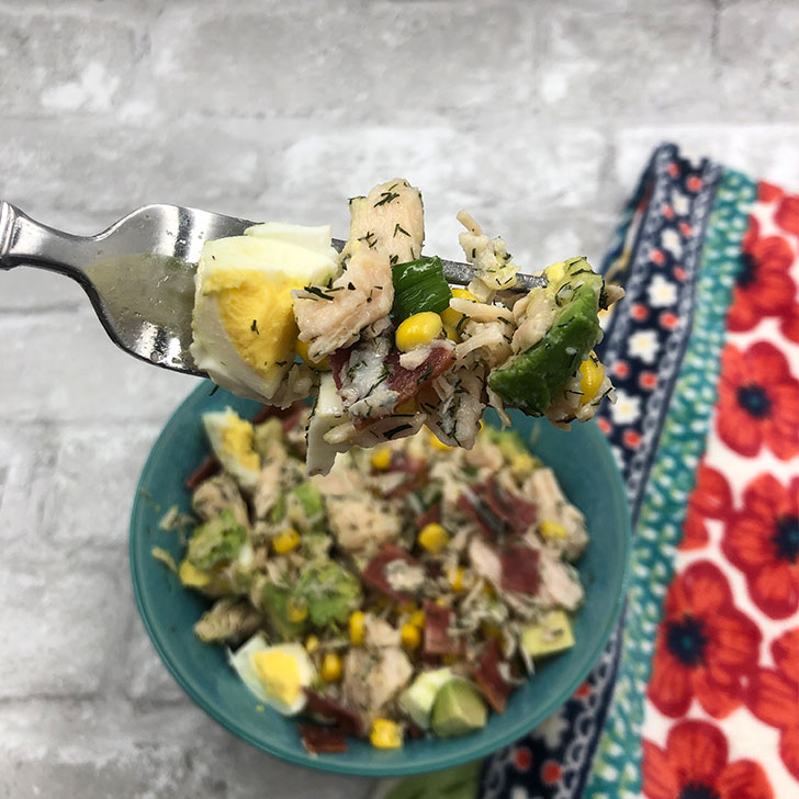 Avocado Chicken Salad Recipe Completed