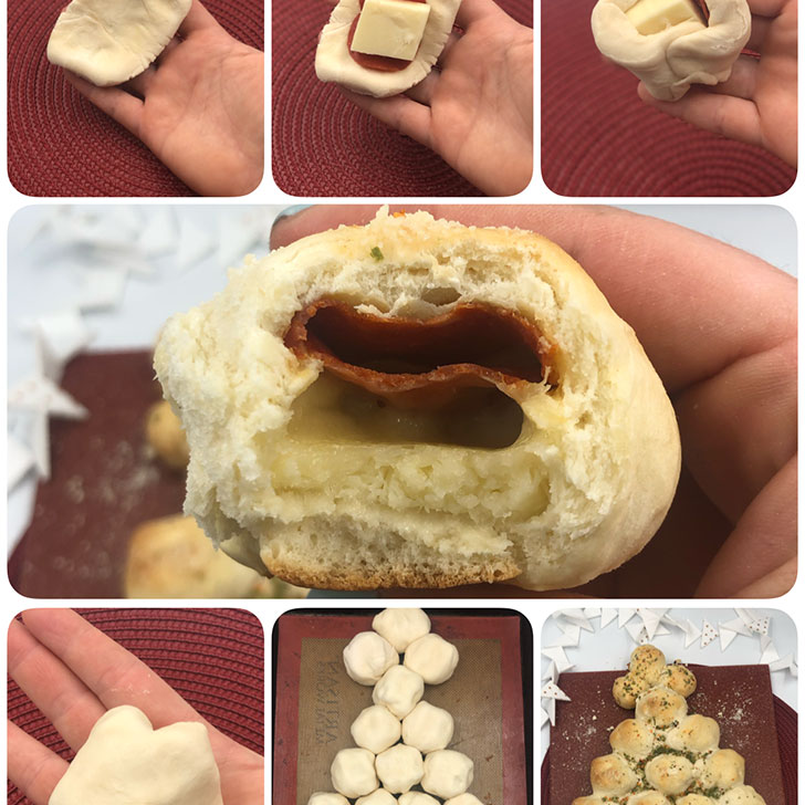 Christmas Tree Pizza Recipe Steps