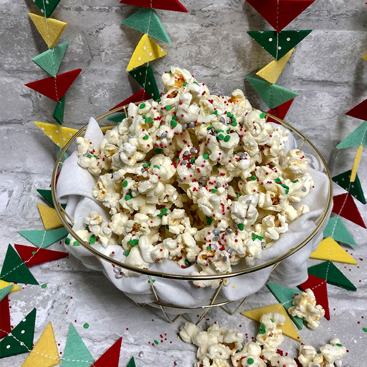 White Chocolate Popcorn Recipe Completed