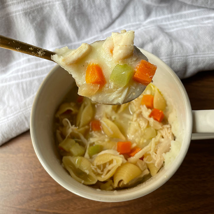 Chicken Noodle Soup with Mashed Potatoes Recipe l Recipes Over Easy