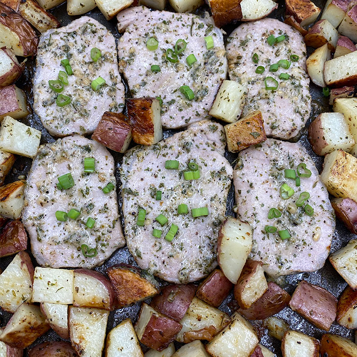 Garlic Ranch Pork Chop Recipe Completed