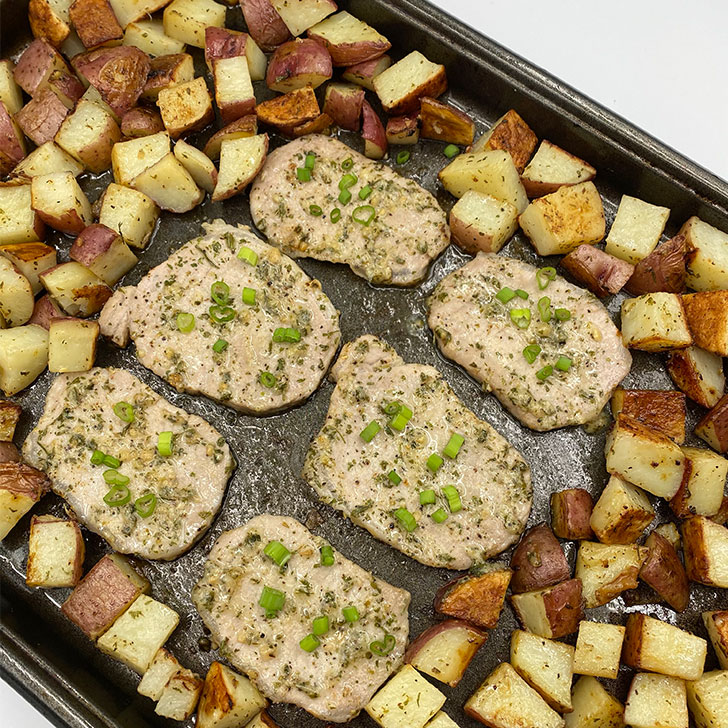 Garlic Ranch Pork Chop Recipe Completed
